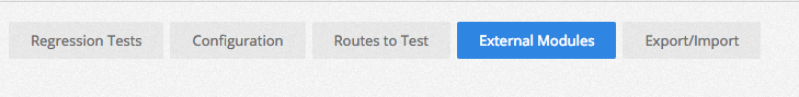 External Modules Page Selection