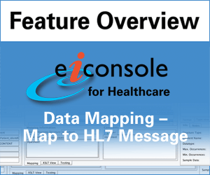 Data Mapping – Map To HL7 Message Template