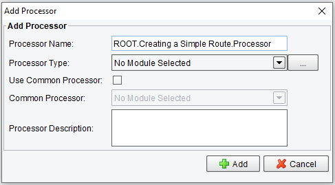 Add a Processor to Data Received in the Route or Interface