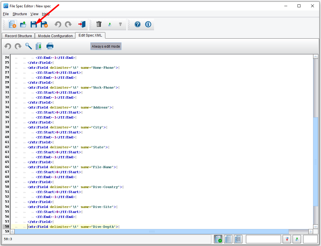 View Parsed File in XML Format.