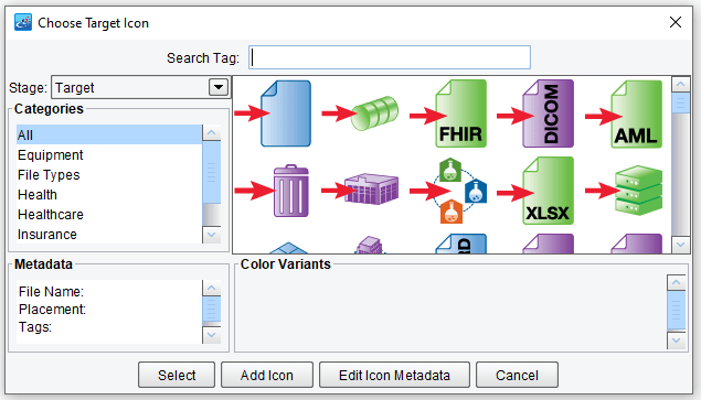 Choose Target Icon for the Route Target System Data