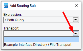 Associate the Routing Rule Expression with the Transport.