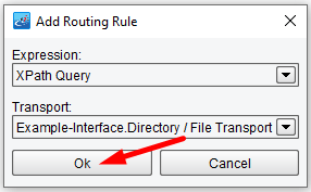 Example of Routing Rule using XPath Query Expression.