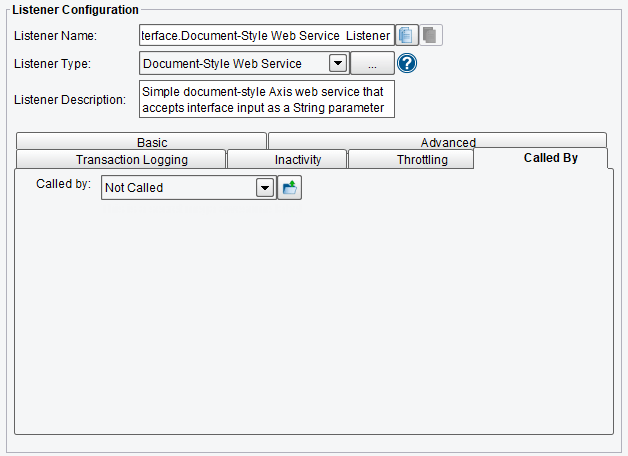 Document-Style Web Service Listener Called By Configuration Options in PilotFish