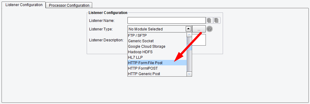 Listener/Adapter for HTTP File Form Attachments in Interface Engine
