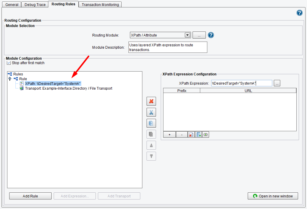 Use layered XPath expression to route transactions.