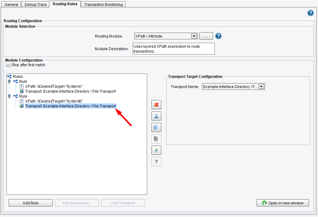 Example of Routing Rule with 2 Layers.