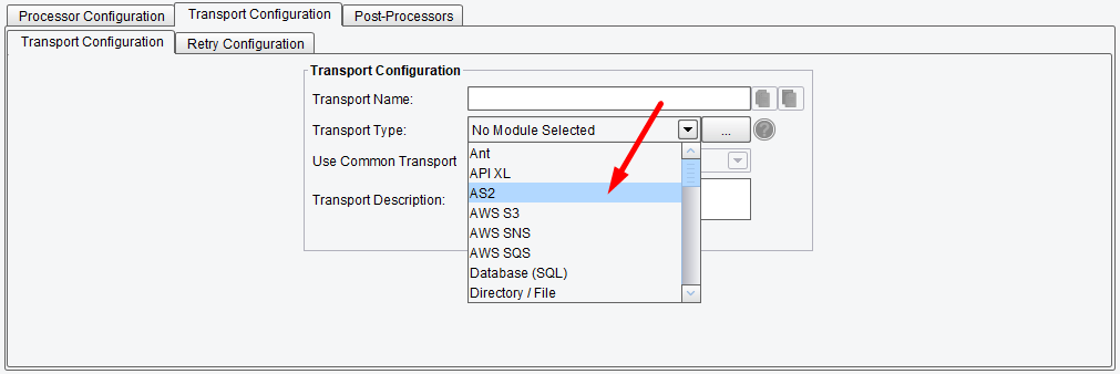 AS2 Connector/Transport for Messages in PilotFish Software
