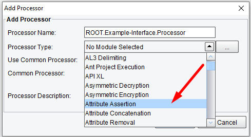 Attribute Assertion Processor/Connector in PilotFish