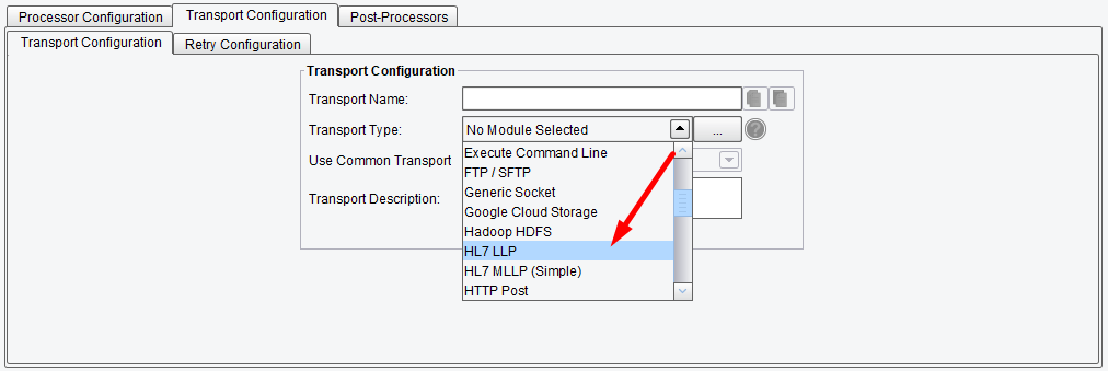 HL7 LLP Connector/Transport in PilotFish Interface Engine