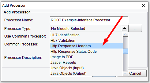 HTTP Response Headers Created with Transaction Processor