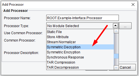 Symmetric Decription Processor or Connector