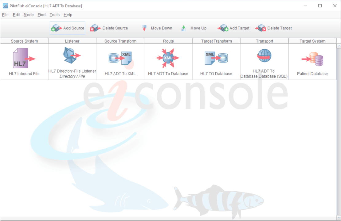 HL7 ADT message written to patient database
