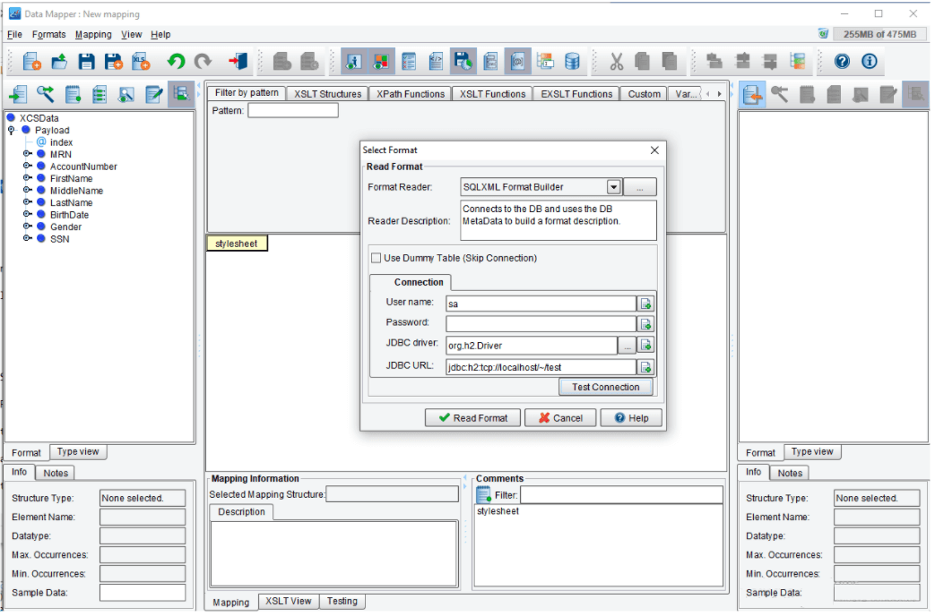 SQLXML format builder in PilotFish