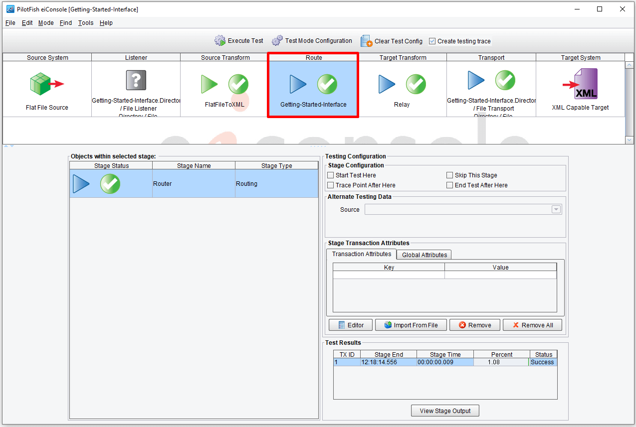 Routing Module selected as next stage of testing.