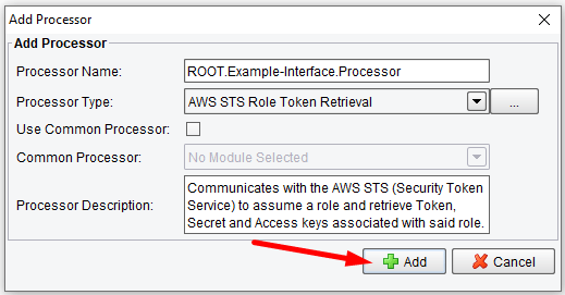 Add AWS STS Role Token Retrieval Processor