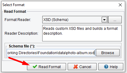 Read the Schema File format into the Data Mapper.