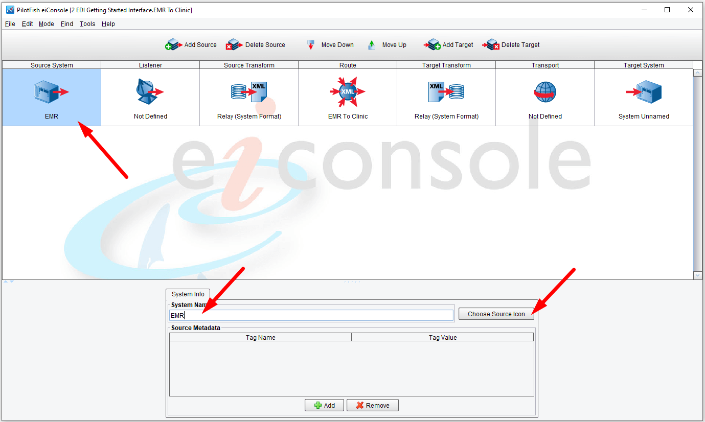 Select the Source System for the Route.