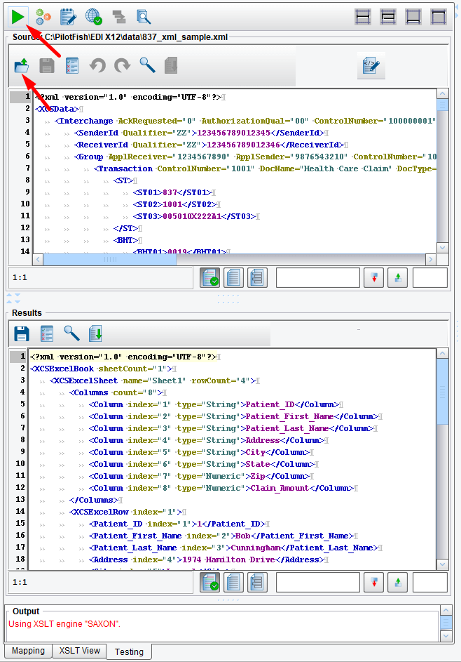 Load in the sample EDI XML data for testing.