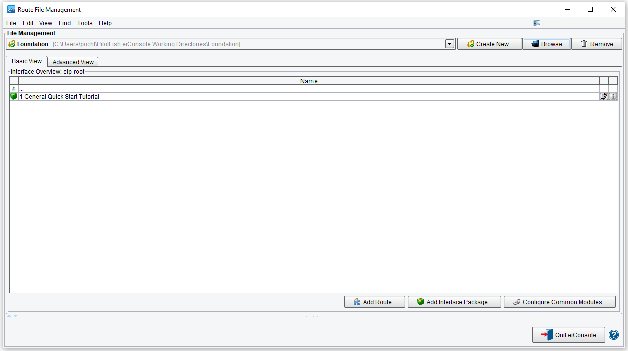 Route File Management with 1st Working Directory