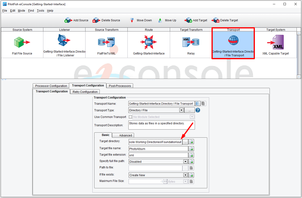 Route Interface Testing - Find the target directory