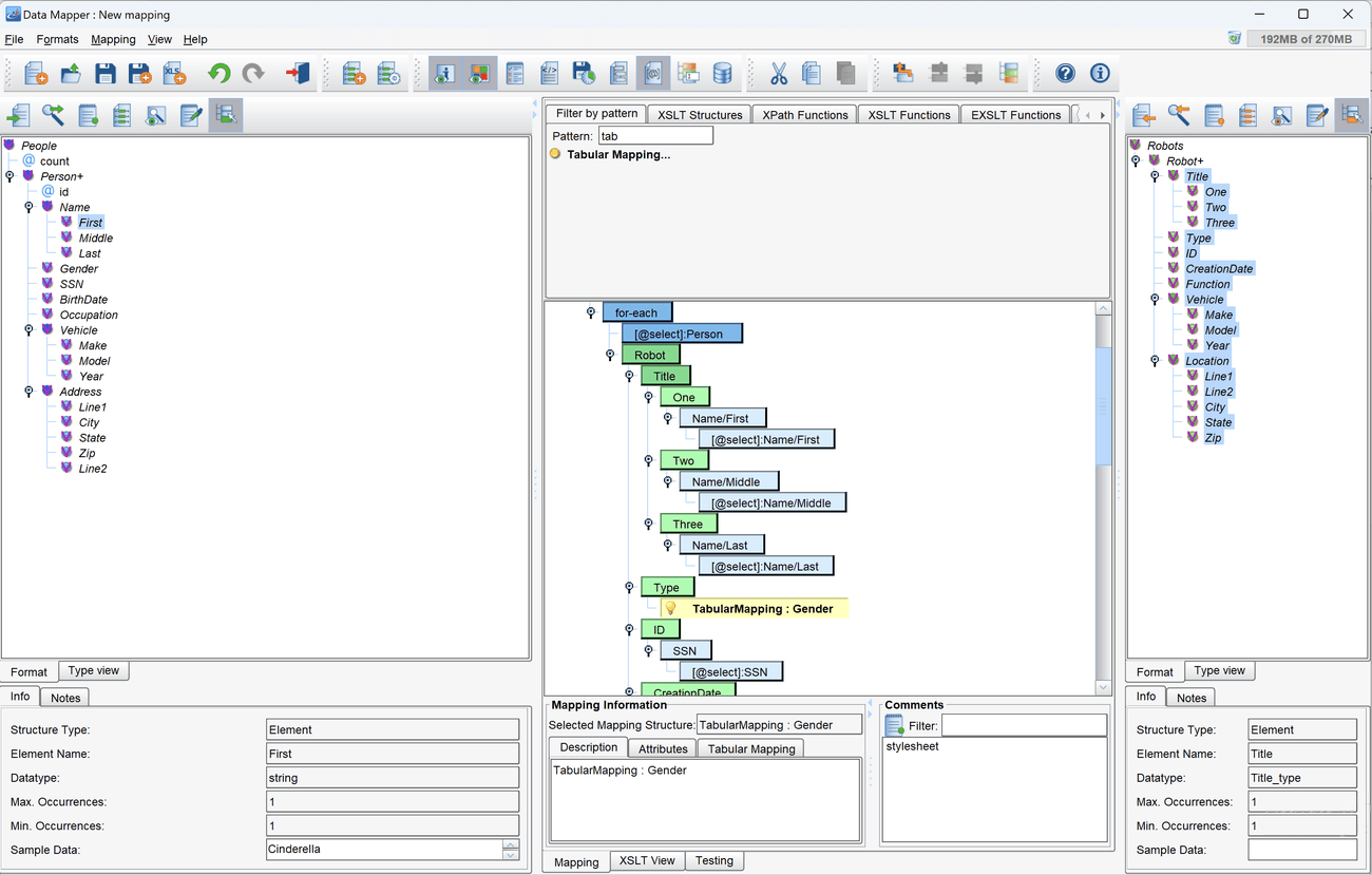 finish adding the Tabular Mapping