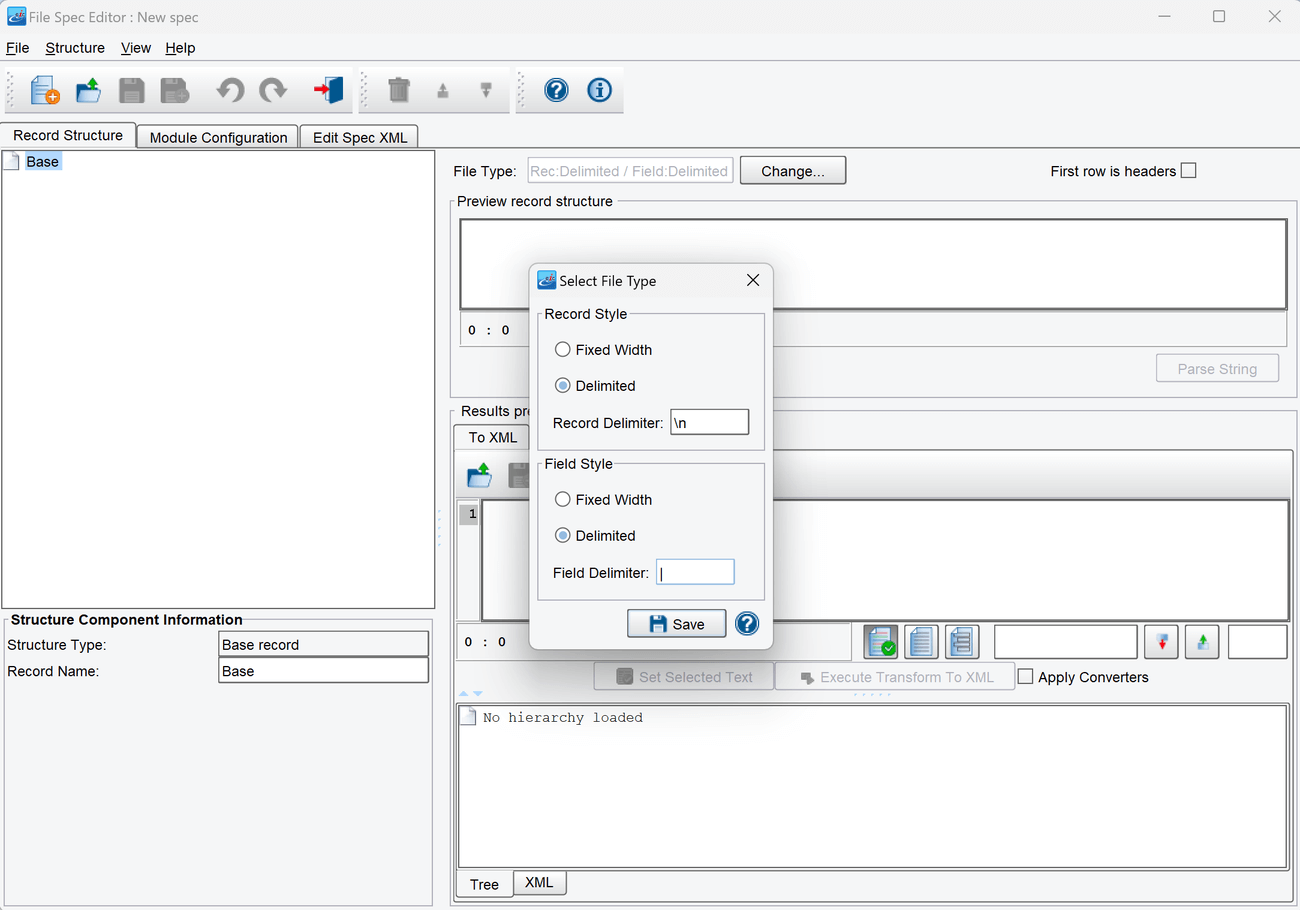 Configure Delimiters