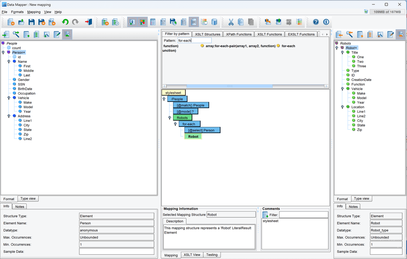 Map Source and Target Root