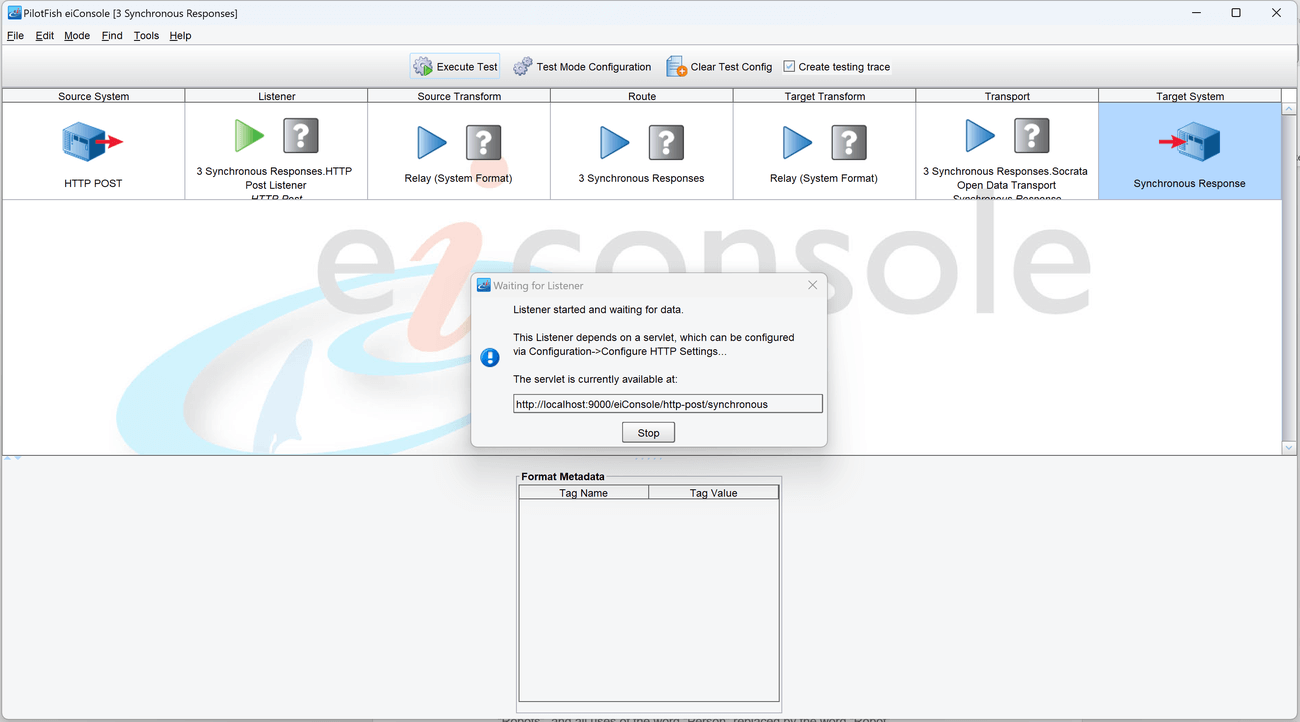 Click the Execute Test button