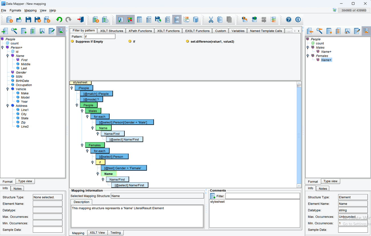 Use a Condition to Build the Females Section