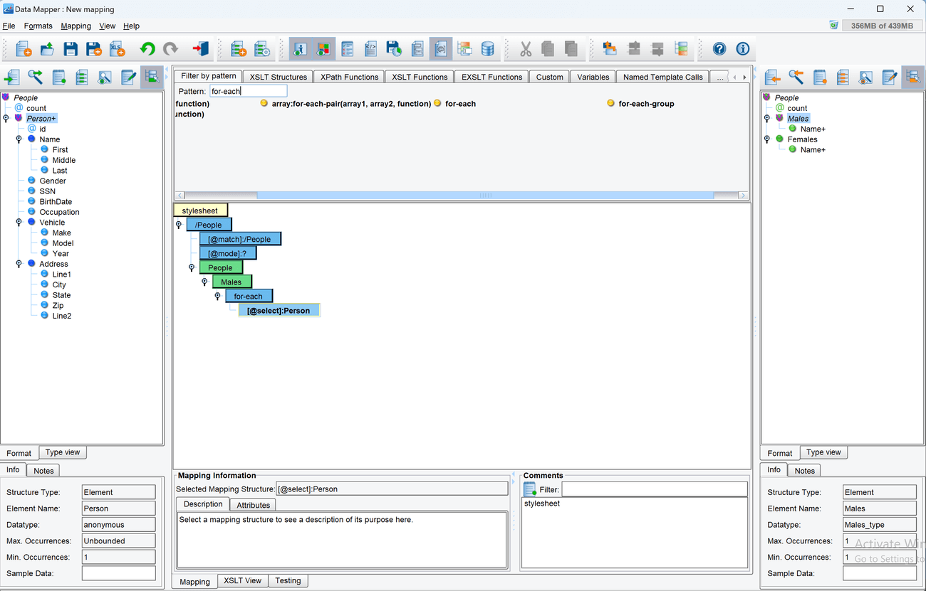 Use a Predicate to Build the Males Section