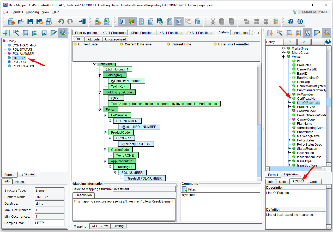 PilotFish ACORD LAH Integration Tutorial