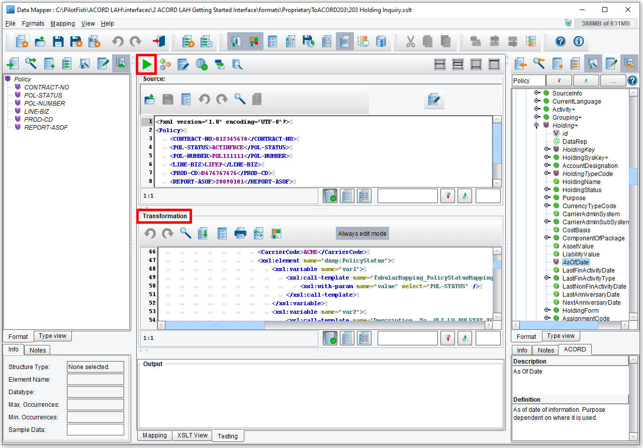 PilotFish ACORD LAH Integration Tutorial