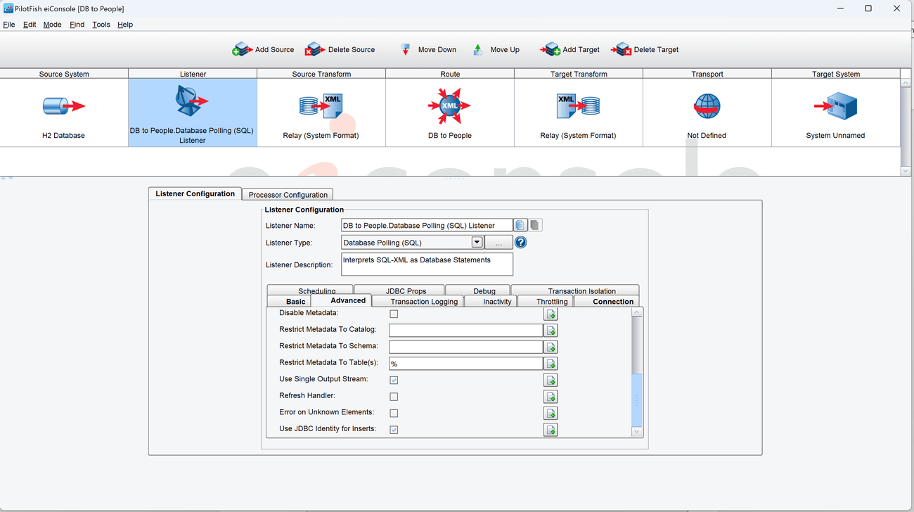 check the Use Single Output Stream box