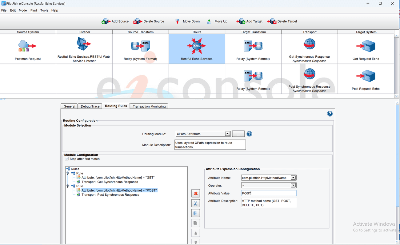 Select the Attribute under the Rule in the left pane.