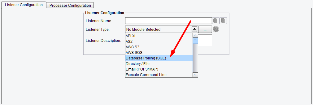 Database Polling SQL Listener Configuration Options in PilotFish Software