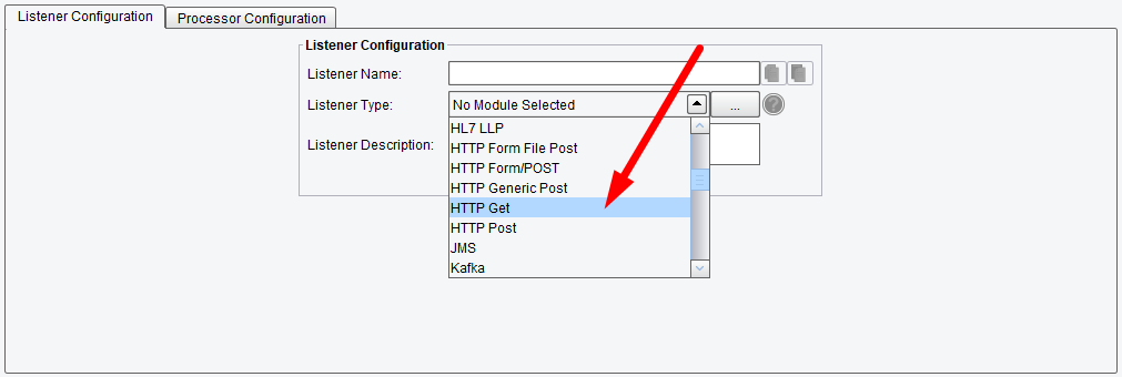 HTTP GET Listener Configuration in PilotFish Interface Engine