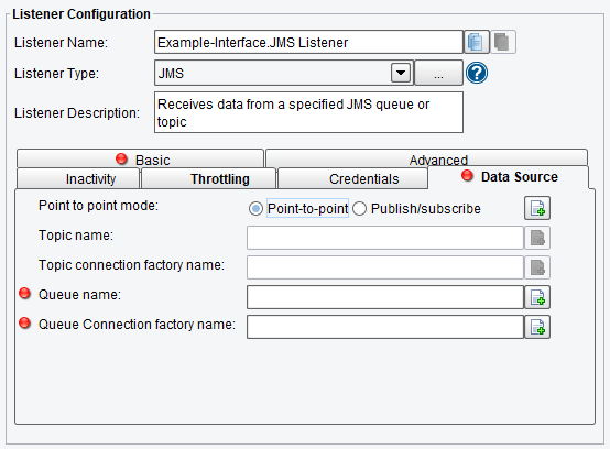 JMS Listener/Adapter Additional Resource Configuration Options