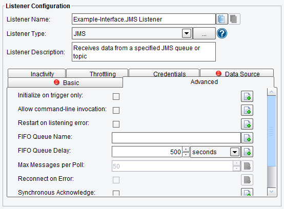  JMS Advanced Listener Configuration Options