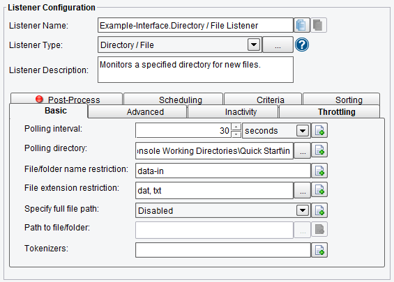 Polling Directory Listener Configuration Options in PilotFish