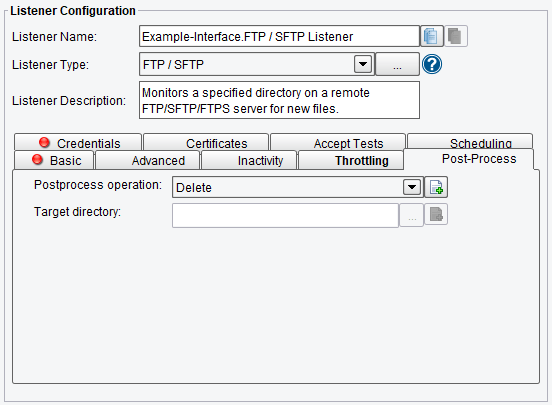 Post Processing FTP/SFTP Listener/Adapter Configuration Options in PilotFish