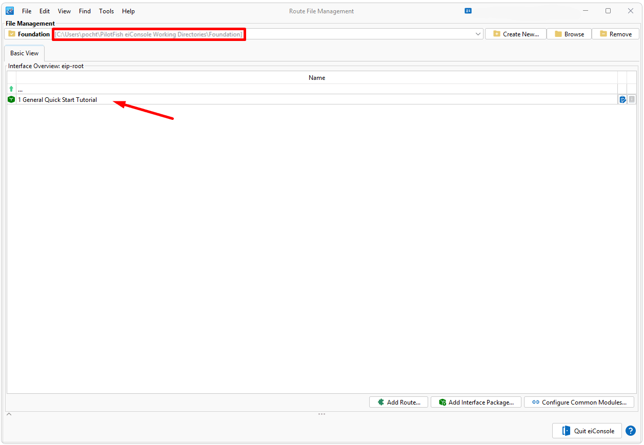 Creating Route File Management Working Directory in Pilotfish