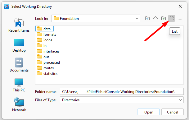 Route File Management Working Directory Pilotfish