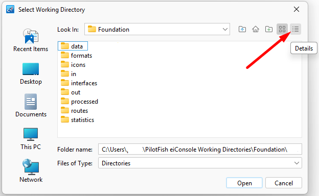 Route File Management Working Directory Pilotfish
