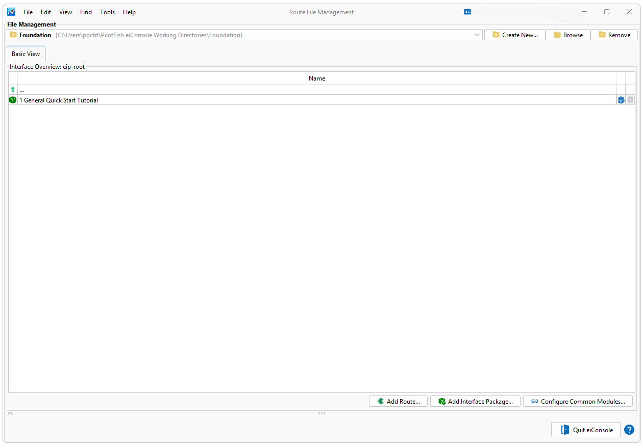 Route File Management with 1st Working Directory