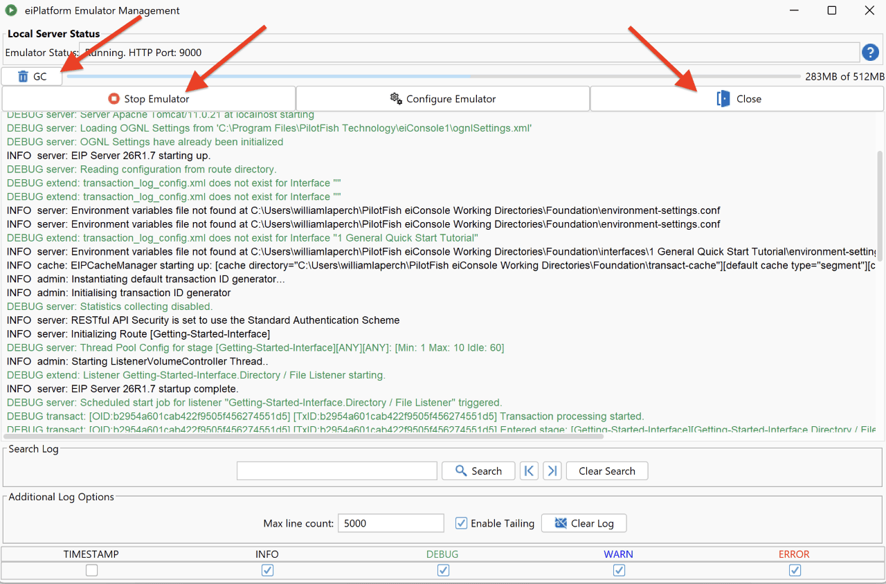 Testing Using the eiPlatform Emulator