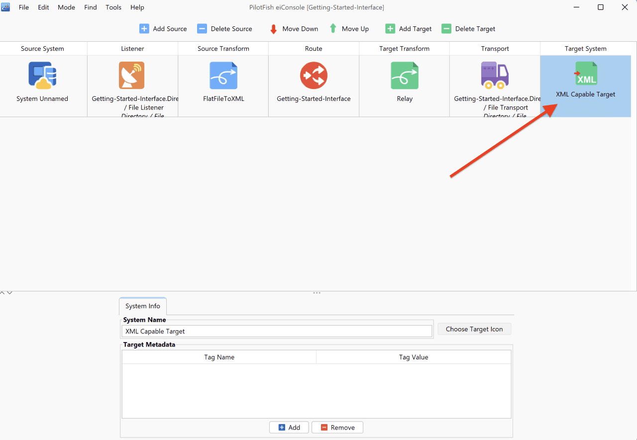 Adding Target Icon and Name