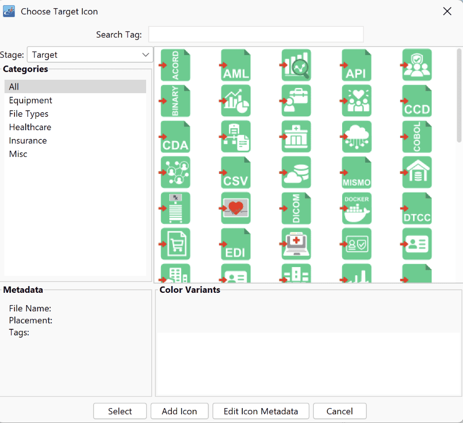 Adding Target Icon and Name