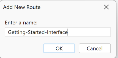 Creating a New Interface