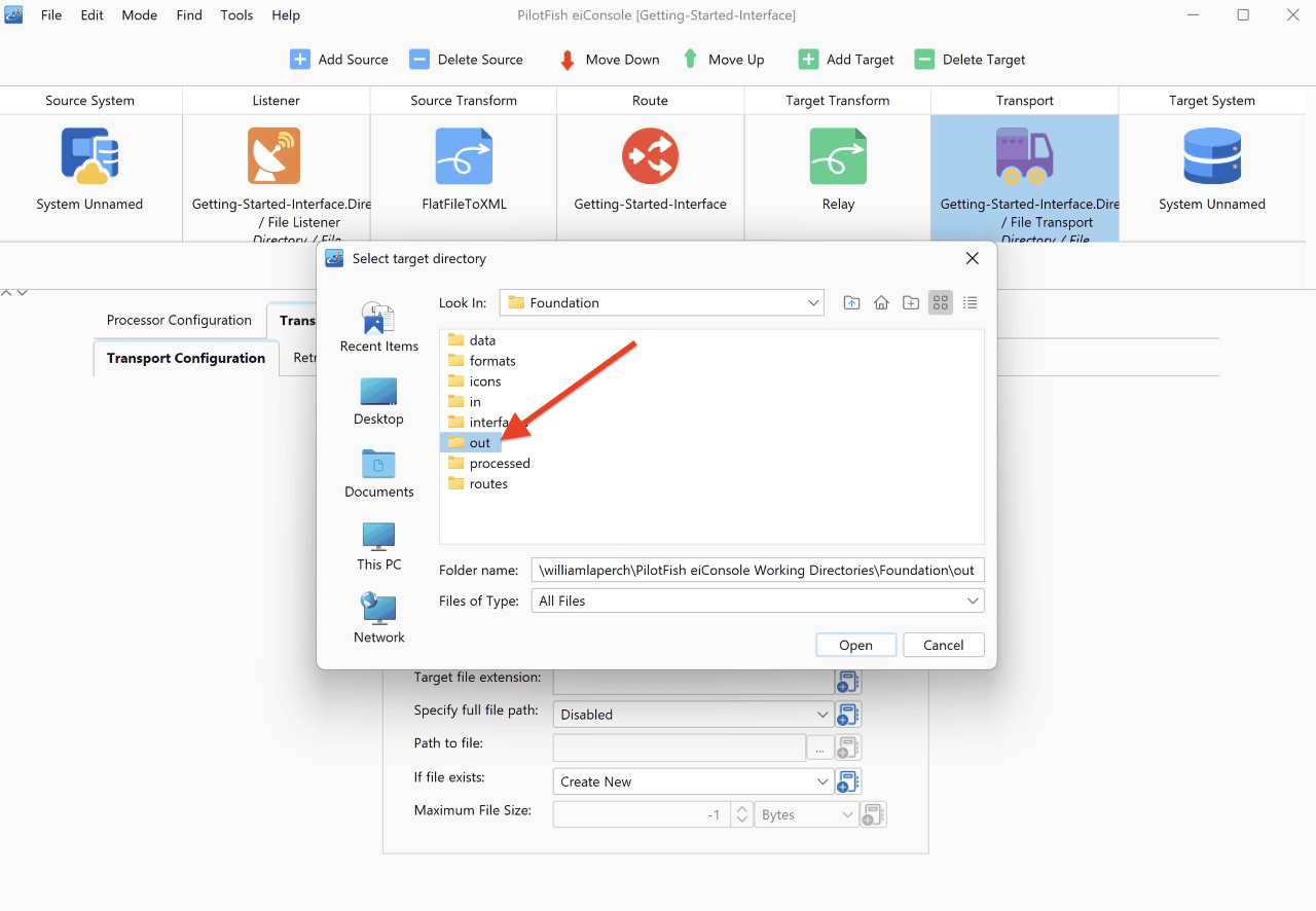 Configuring a Transport